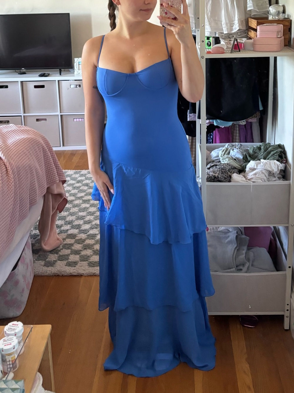 Lucy In The Sky Long Ruffle Maxi Dress